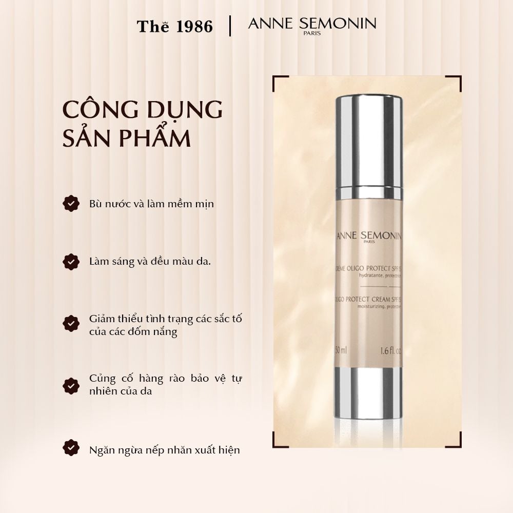  Kem bảo vệ da ban ngày Anne Semonin Oligo Protect Cream SPF30 50ml 