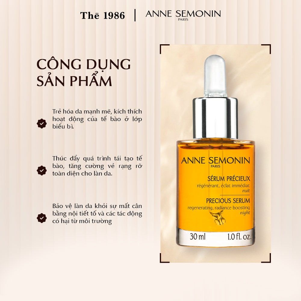  Serum nuôi dưỡng da ban đêm Anne Semonin Precious Serum 30ml 