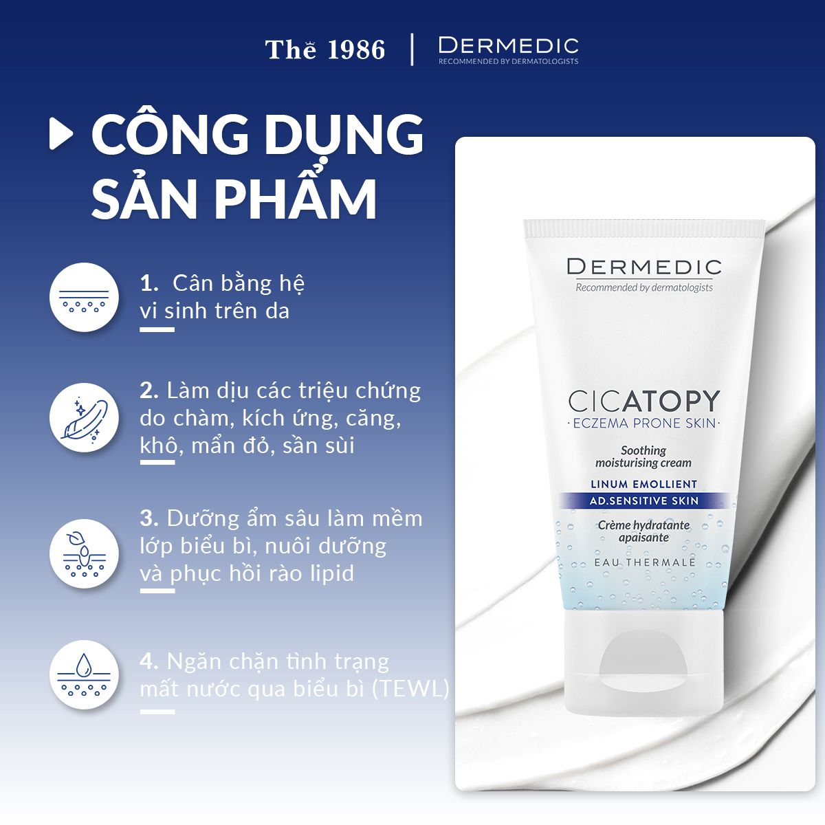  Kem dưỡng da tay Dermedic CICATOPY REGENERATING HAND CREAM 75ml 