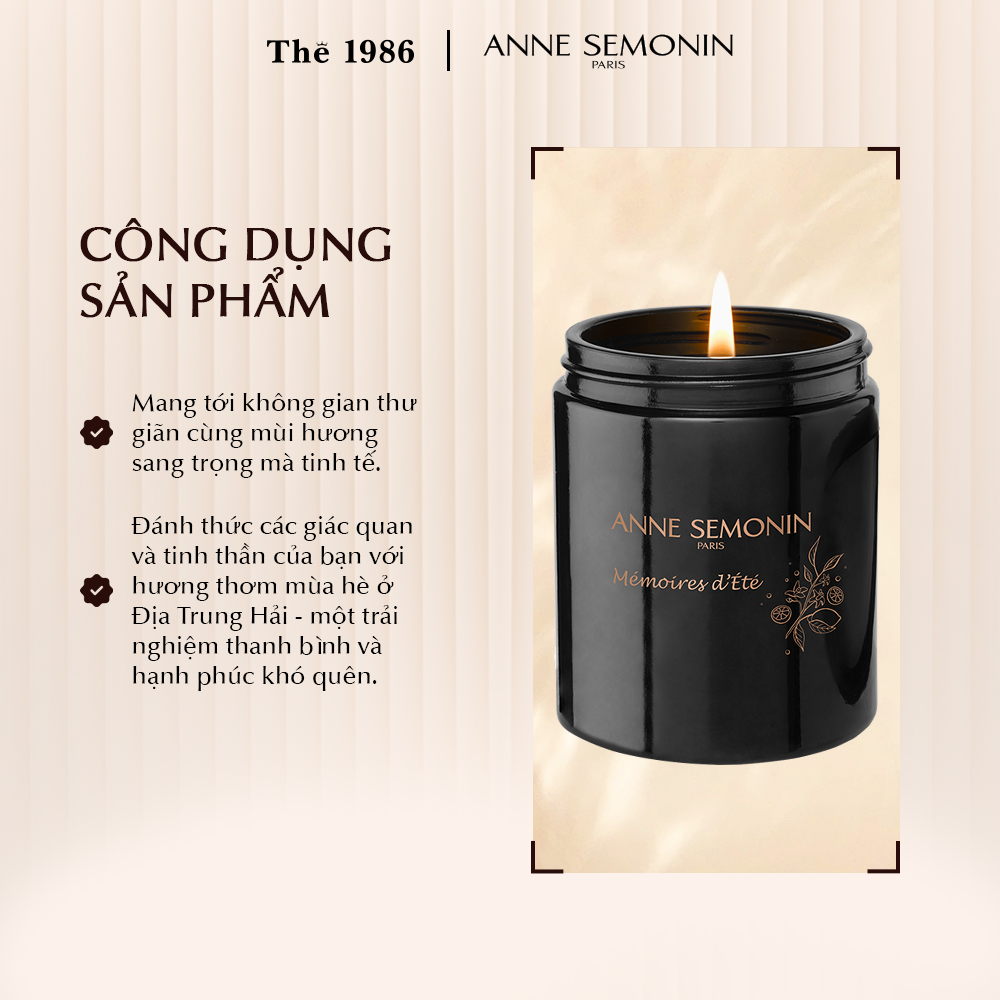  Nến thơm Anne Semonin Scented Candle 170 gram 