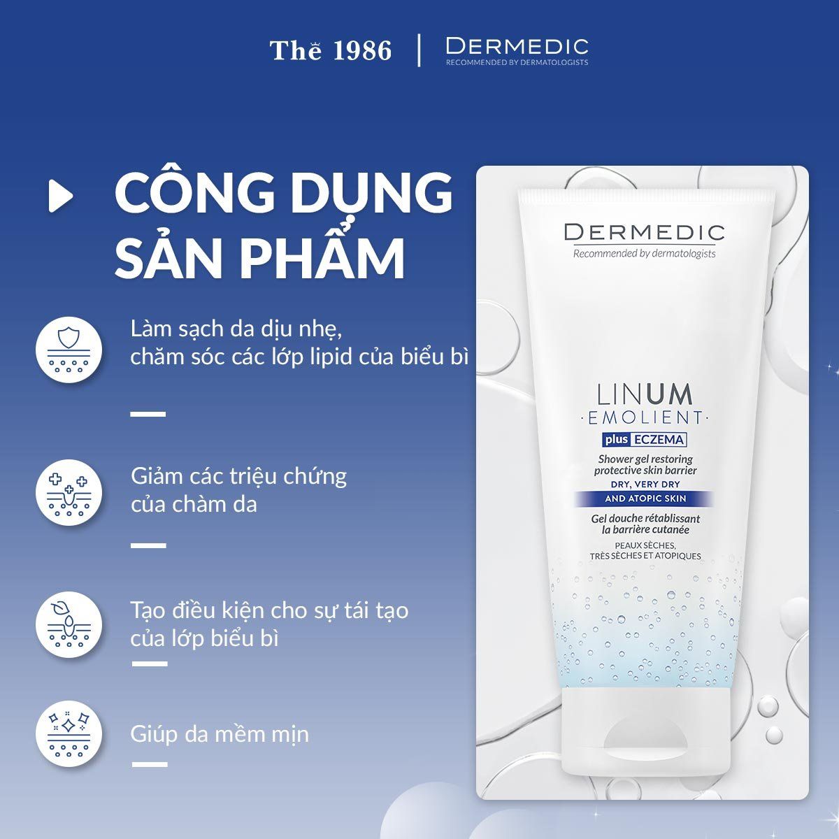  Sữa tắm phục hồi da Dermedic CICATOPY SHOWER GEL RESTORING PROTECTIVE SKIN BARRIER 