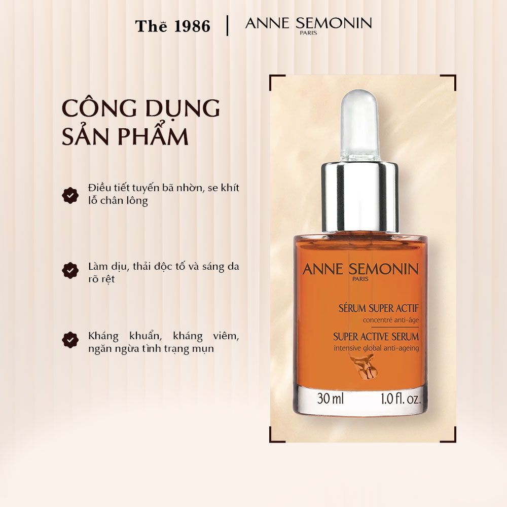  Serum chống lão hóa Anne Semonin Super Active Serum 30ml 