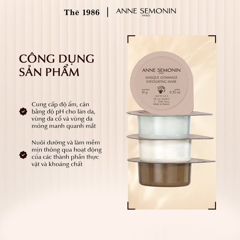  Mặt nạ mini Anne Semonin The Daily Musts Mini Coffret (1 Set/4x10g) 