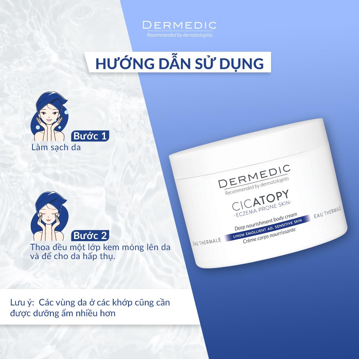  Kem Dưỡng Ẩm Toàn Thân Dermedic Cicatopy Deep Nourishment Body Cream 225ml 