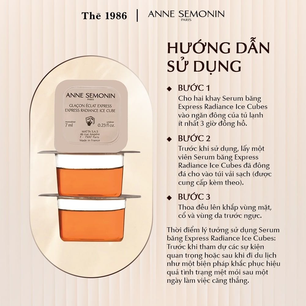  Serum băng dưỡng da Anne Semonin Express Radiance Ice Cubes 7ml 