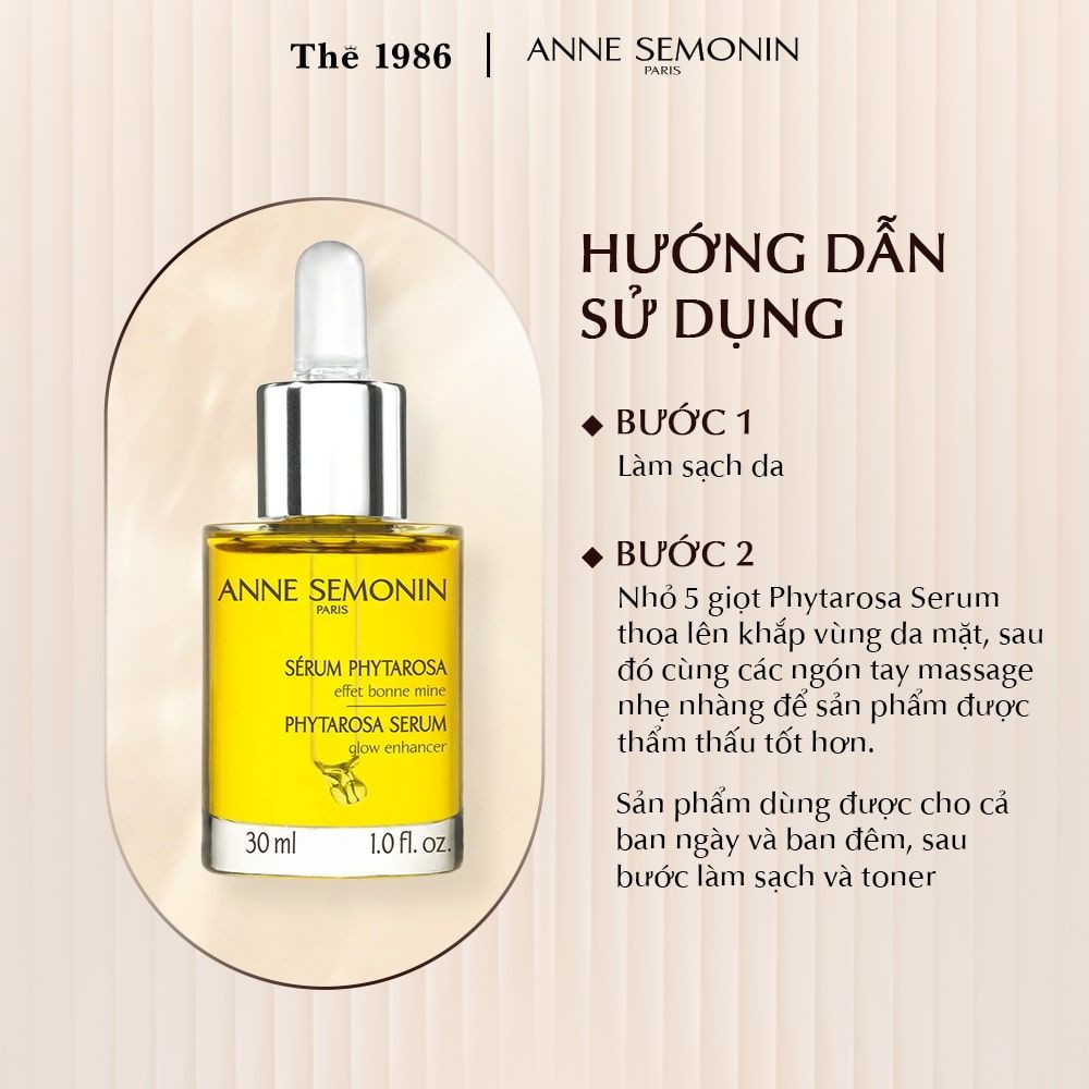  Serum dưỡng ẩm sâu Anne Semonin Phytarosa Serum 30ml 