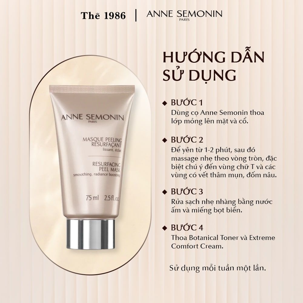  Mặt nạ tẩy tế bào chết chuyên sâu Anne Semonin Resurfacing Peel Mask 75ml 