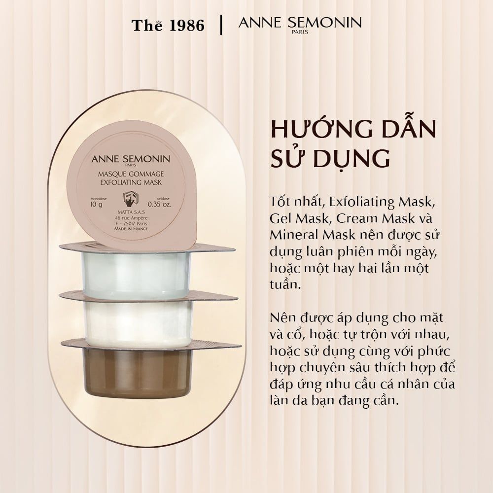  Mặt nạ mini Anne Semonin The Daily Musts Mini Coffret (1 Set/4x10g) 