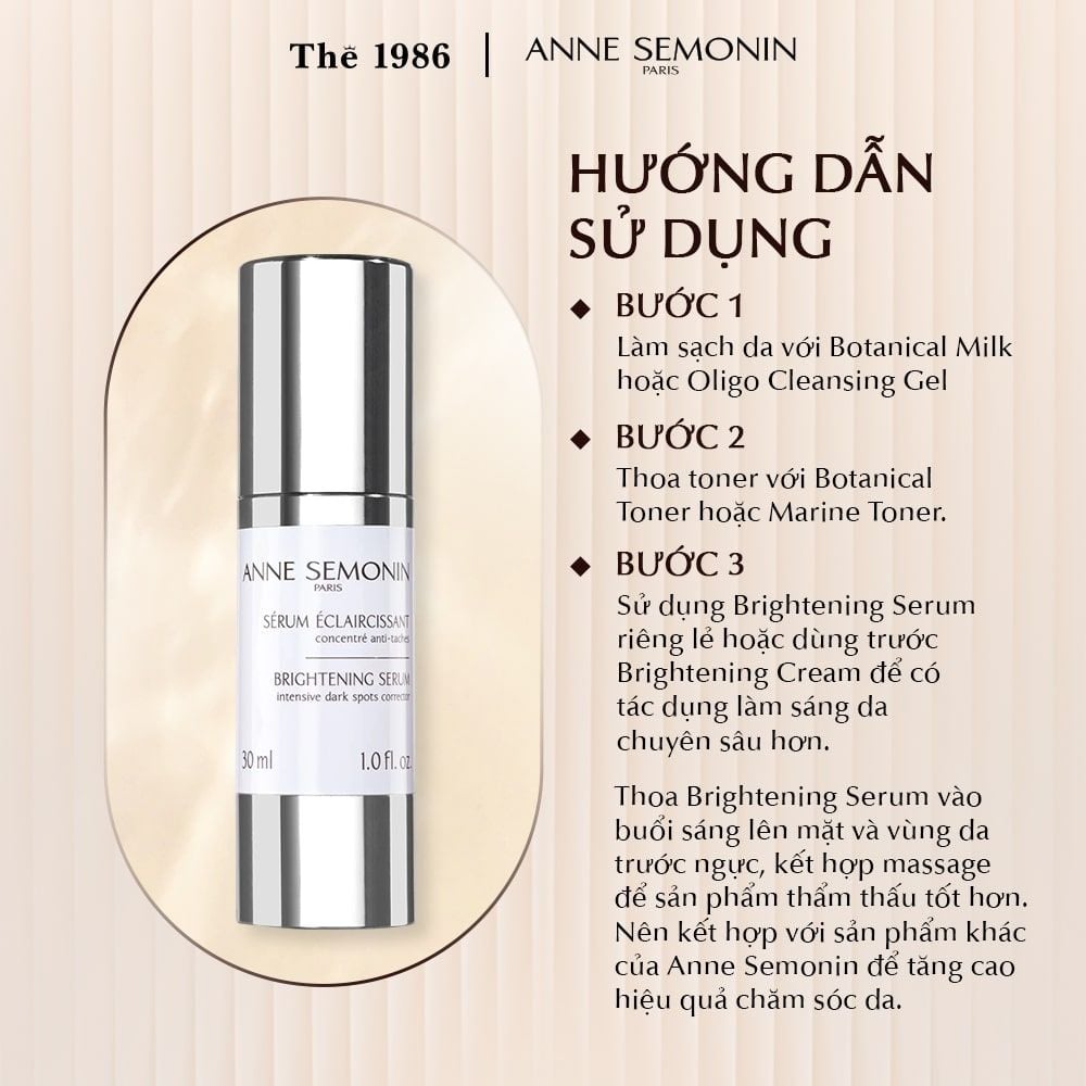  Serum sáng da Anne Semonin Brightening Serum 30ml 