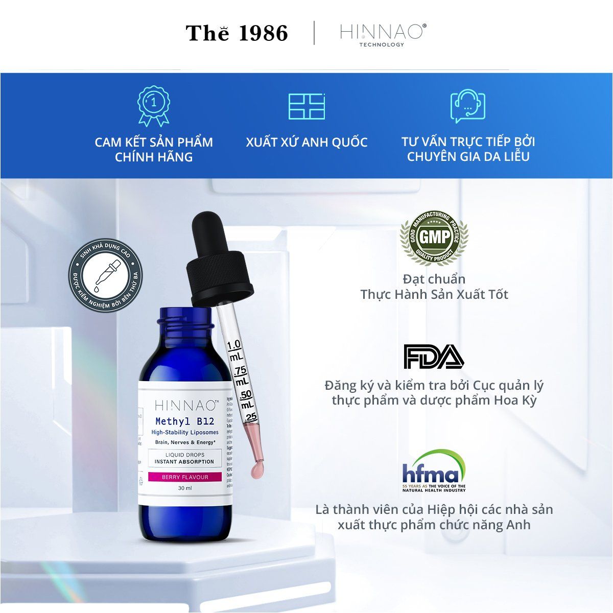  Thực Phẩm Bổ Sung Dạng Ngậm Cải Thiện Trí Nhớ Não Bộ, Tim Mạch Hinnao Vitamin B12 