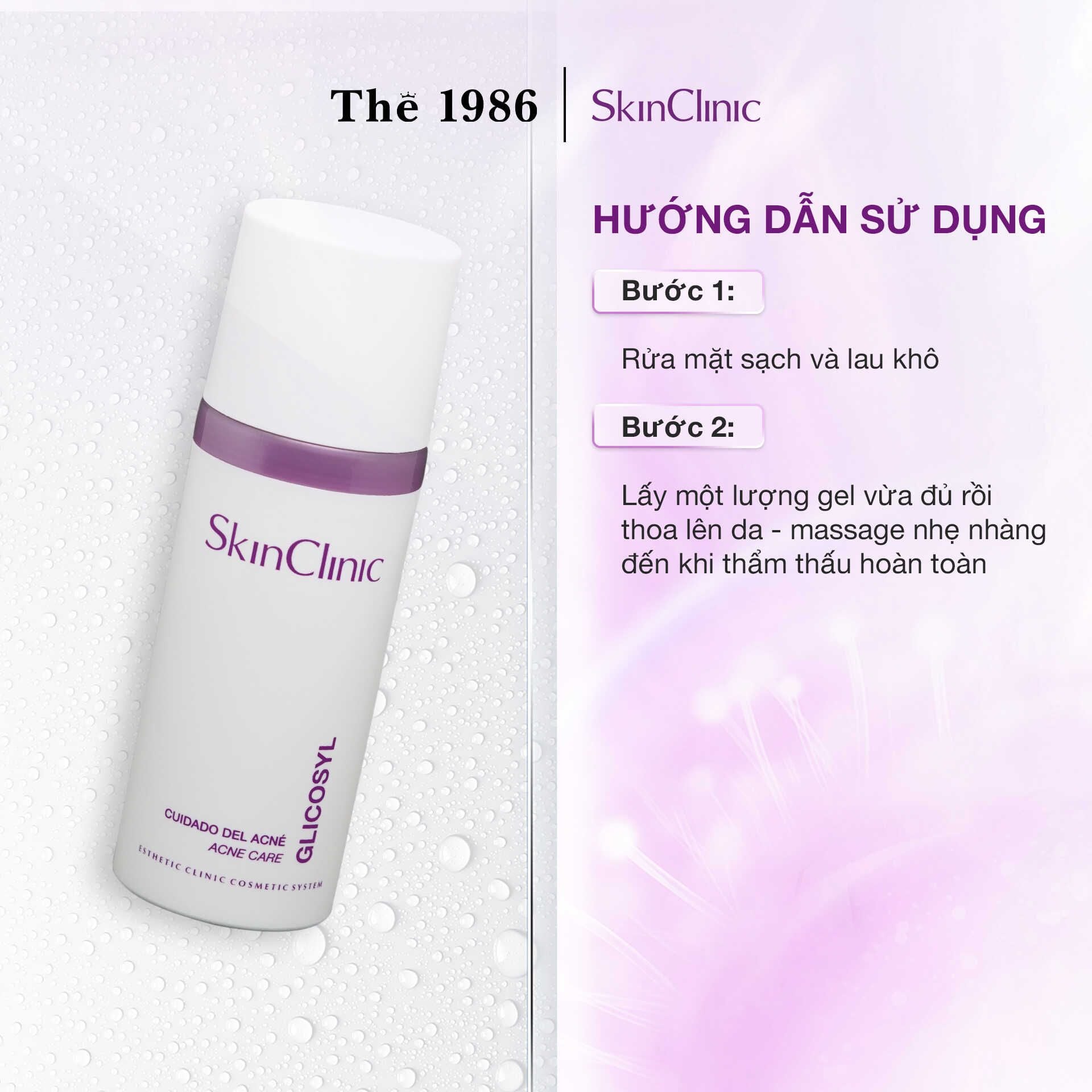  Gel điều trị mụn - dưỡng ẩm Skinclinic Glicosyl 