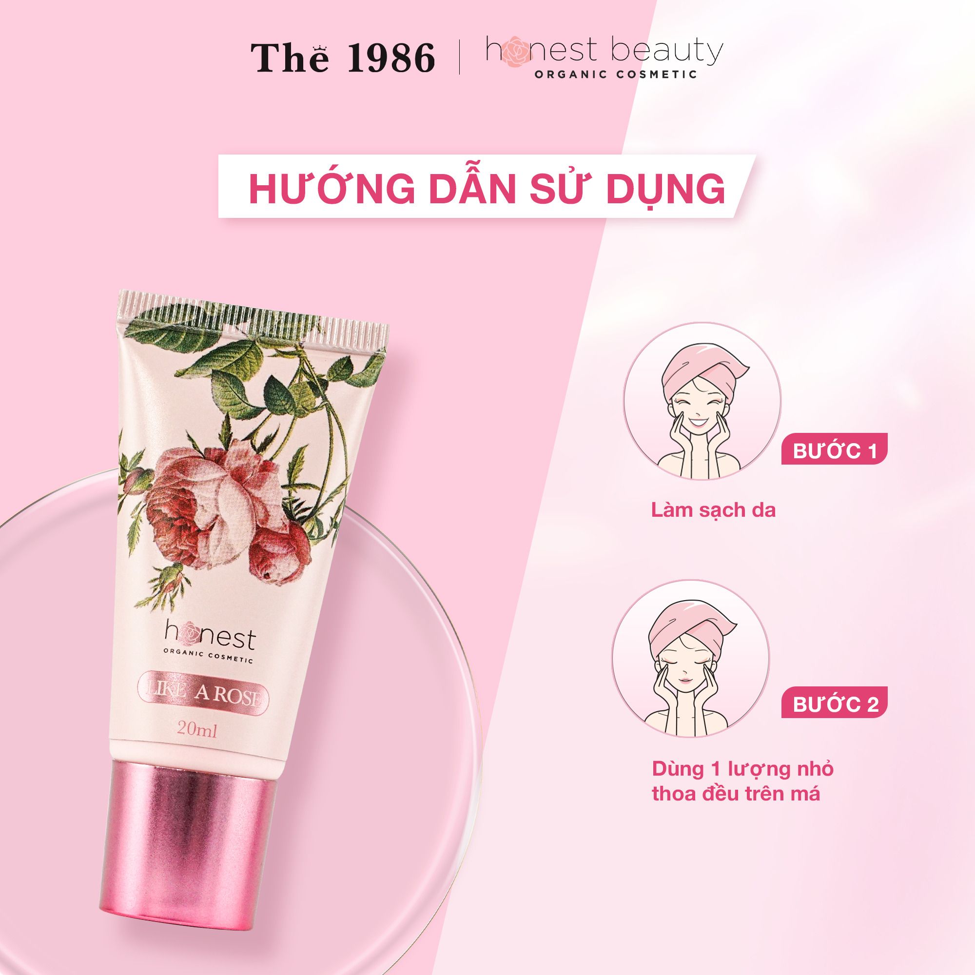  Kem dưỡng tạo má hồng Honest Beauty Like A Rose 20ml 