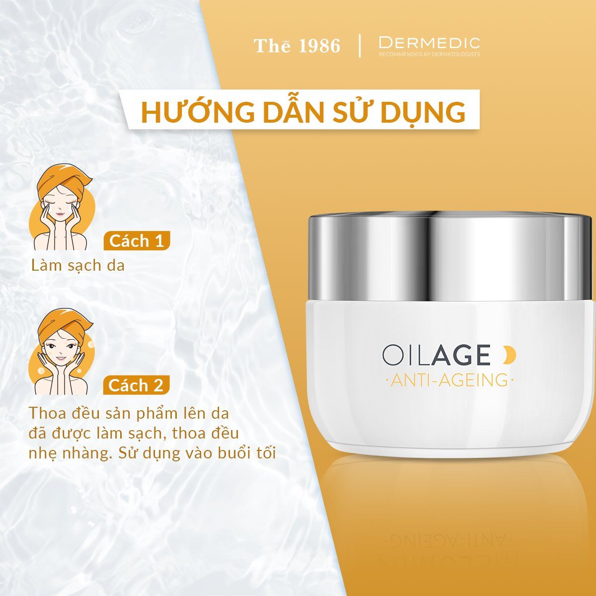  Kem Dưỡng Da Ban Đêm Chống Lão Hóa Dermedic Oilage Repairing Night Cream Restoring Skin Density 50ml 