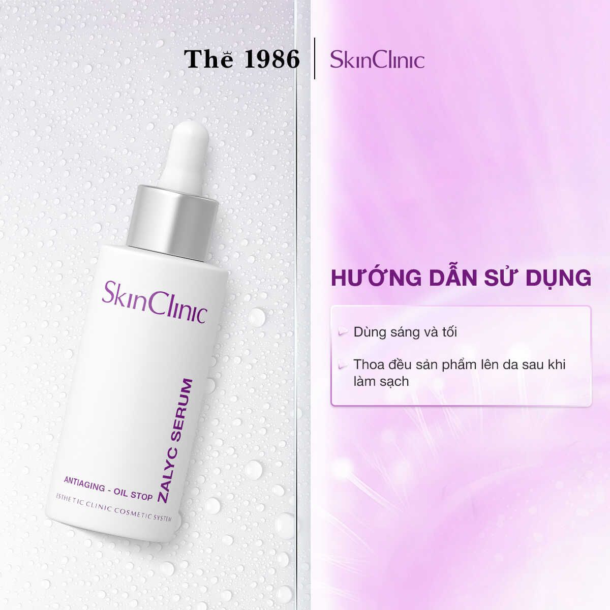  Serum chống lão hóa, giúp điều tiết bã nhờn cho da dầu, da mụn Skinclinic ZALYC SERUM 30ML 