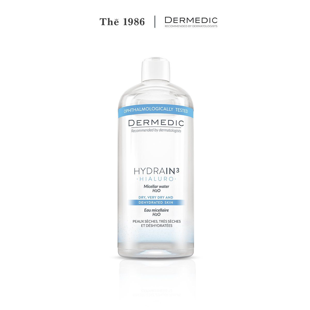  Nước tẩy trang Dermedic 2 in 1 cho da khô cấp ẩm HA Hydrain3 Hialuro Micellar water H2O 500 ml 