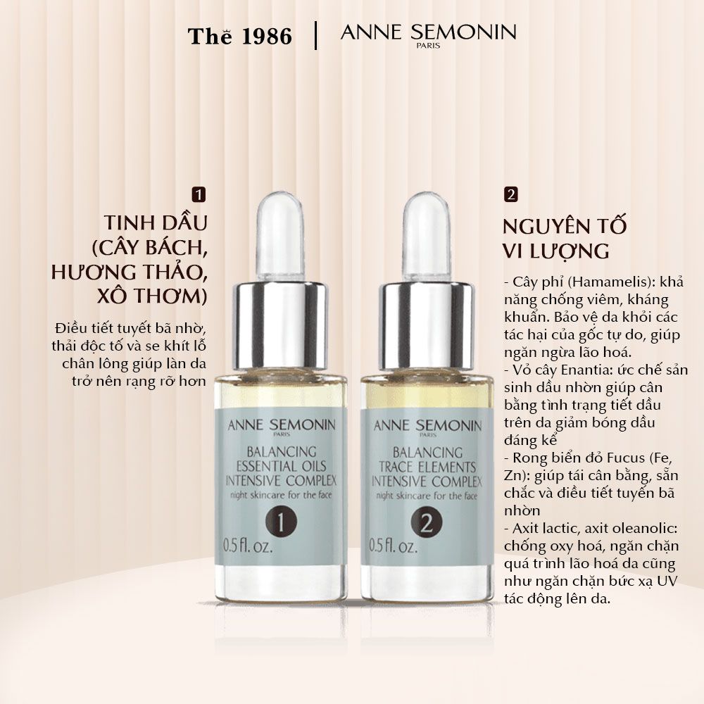  Phức hợp cân bằng da Anne Semonin Balancing Intensive Complex 2x15ml 