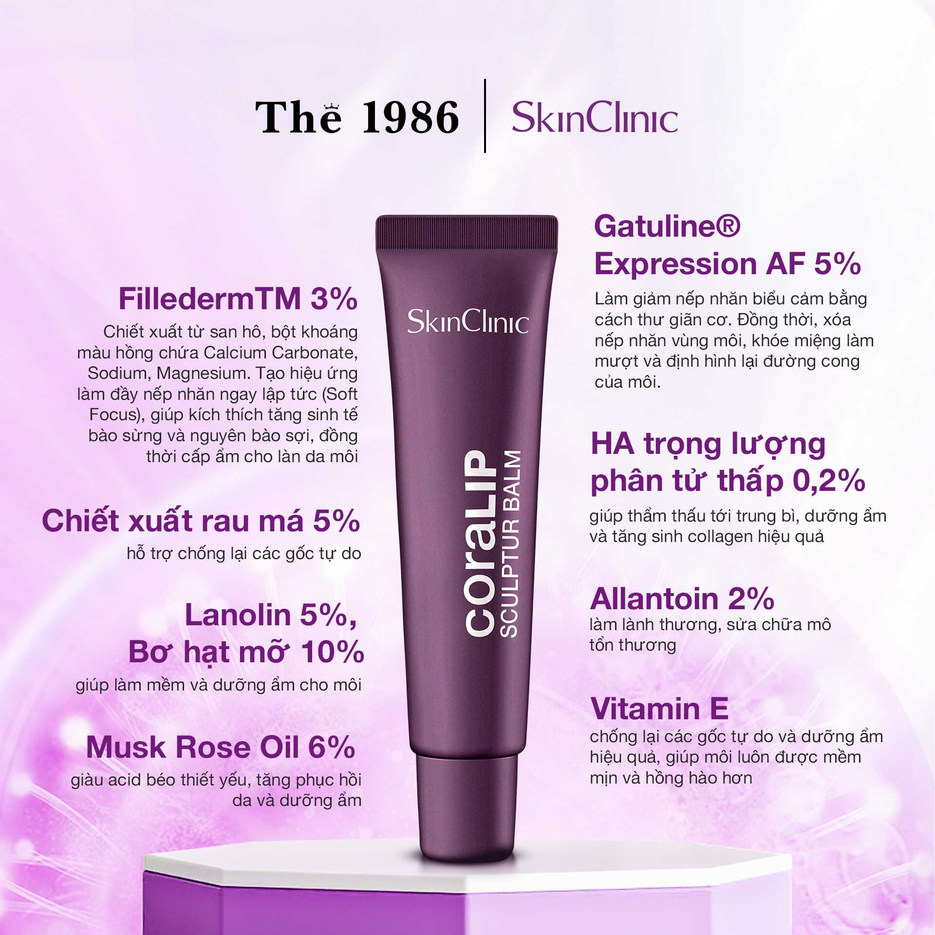  Dưỡng Môi SKINCLINIC - Coralip Sculptur Balm 15ml 