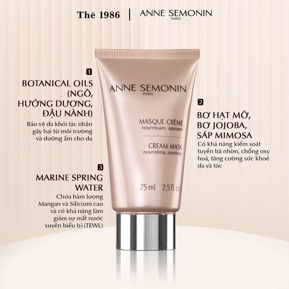  Mặt nạ kem làm dịu da Anne Semonin Cream Mask 75ml 