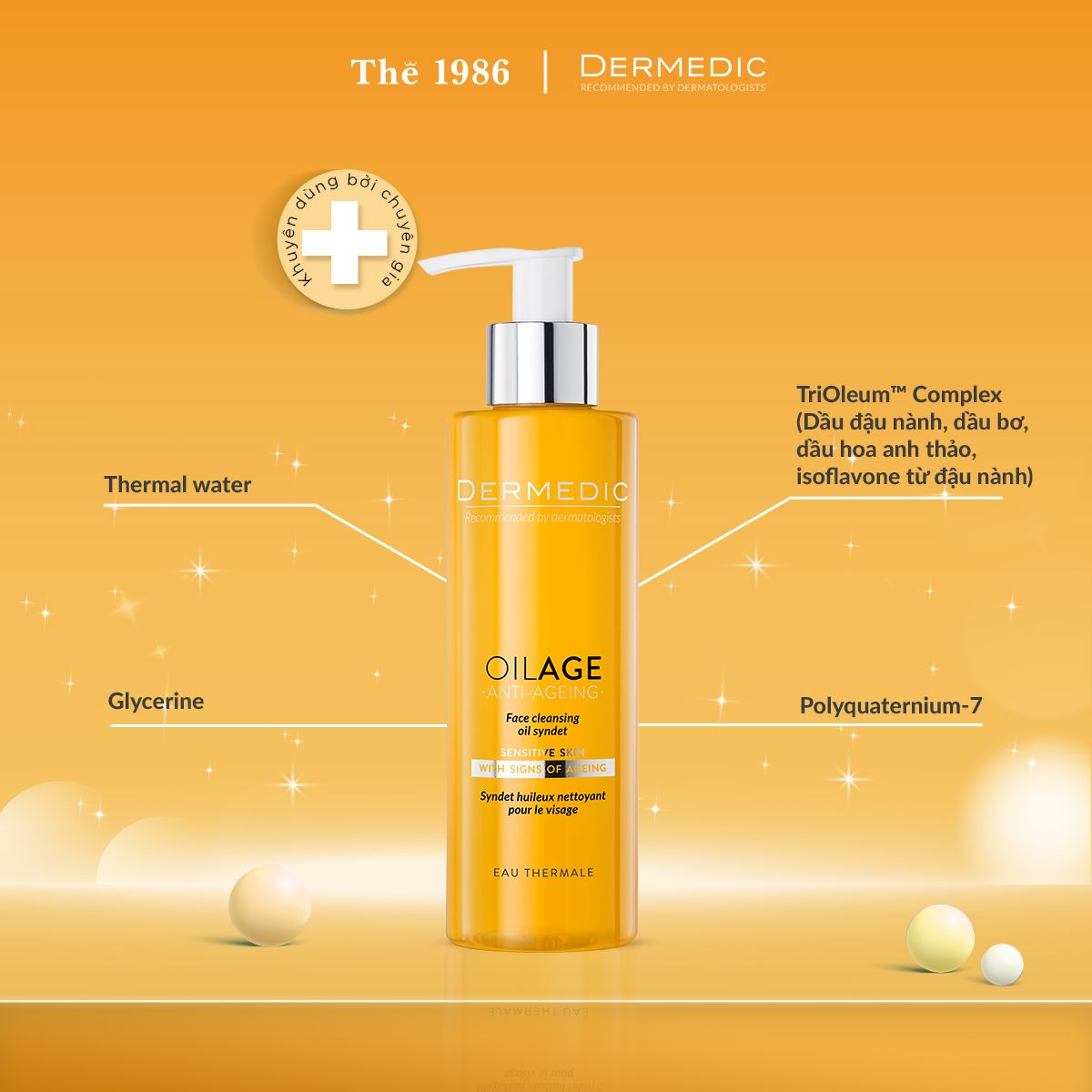  Dầu rửa mặt Dermedic OILAGE FACE CLEANSING OIL SYNDET 