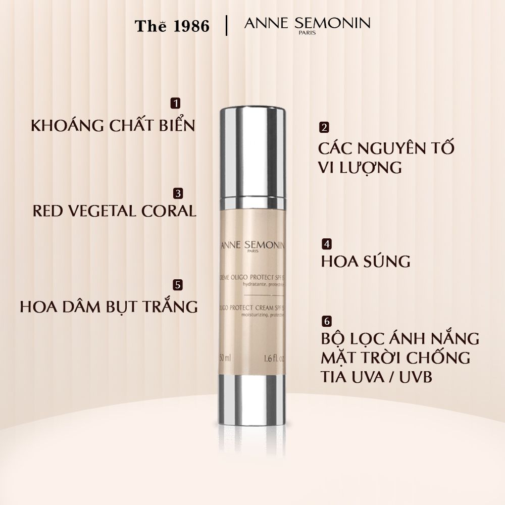  Kem bảo vệ da ban ngày Anne Semonin Oligo Protect Cream SPF30 50ml 