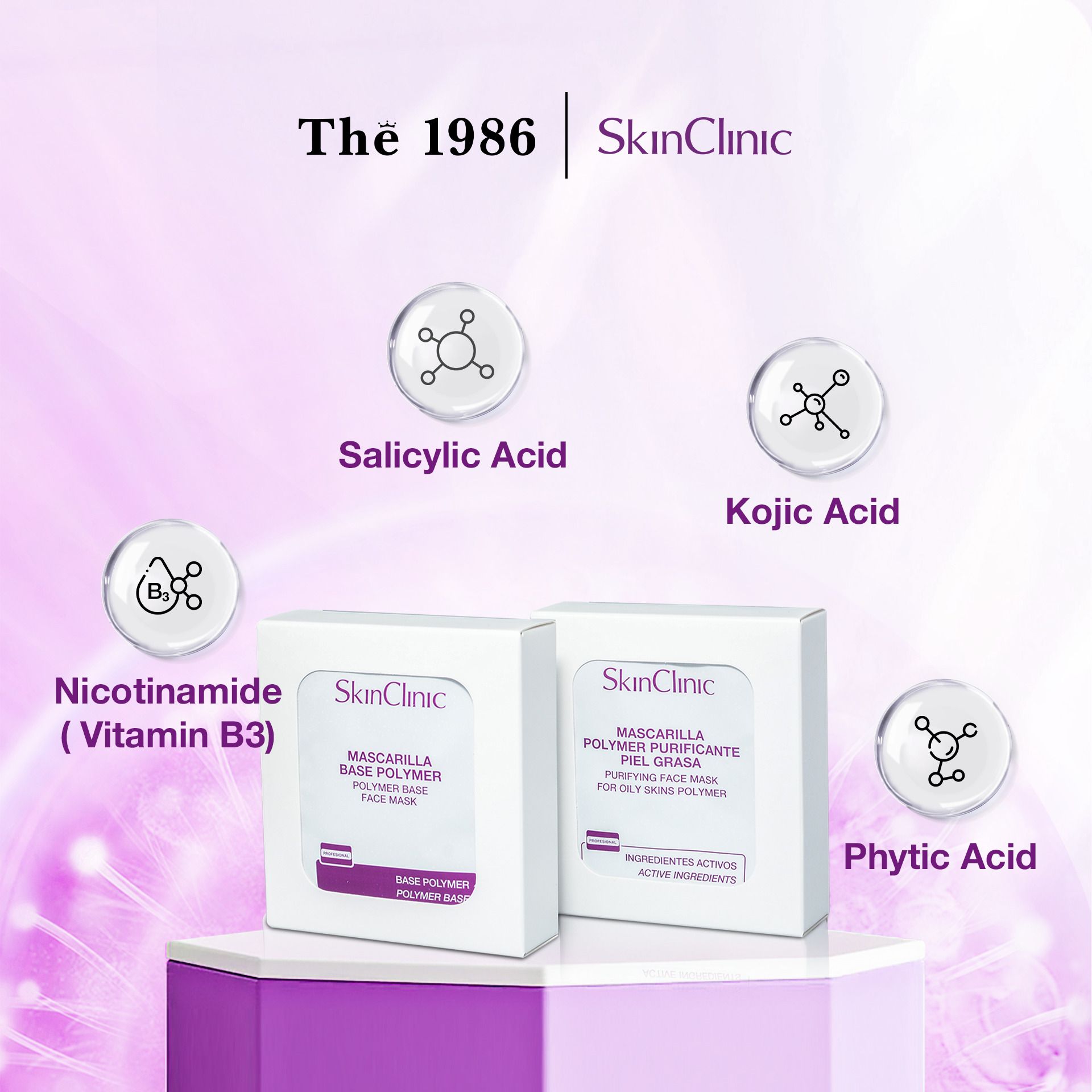  Mạt nạ bột SkinClinic Purifying Face Mask For Oily Skins Polymer 1 set 