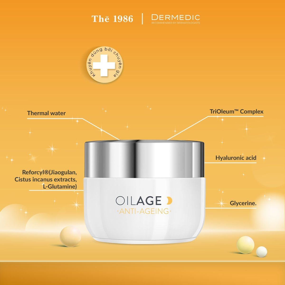  Kem Dưỡng Da Ban Đêm Chống Lão Hóa Dermedic Oilage Repairing Night Cream Restoring Skin Density 50ml 