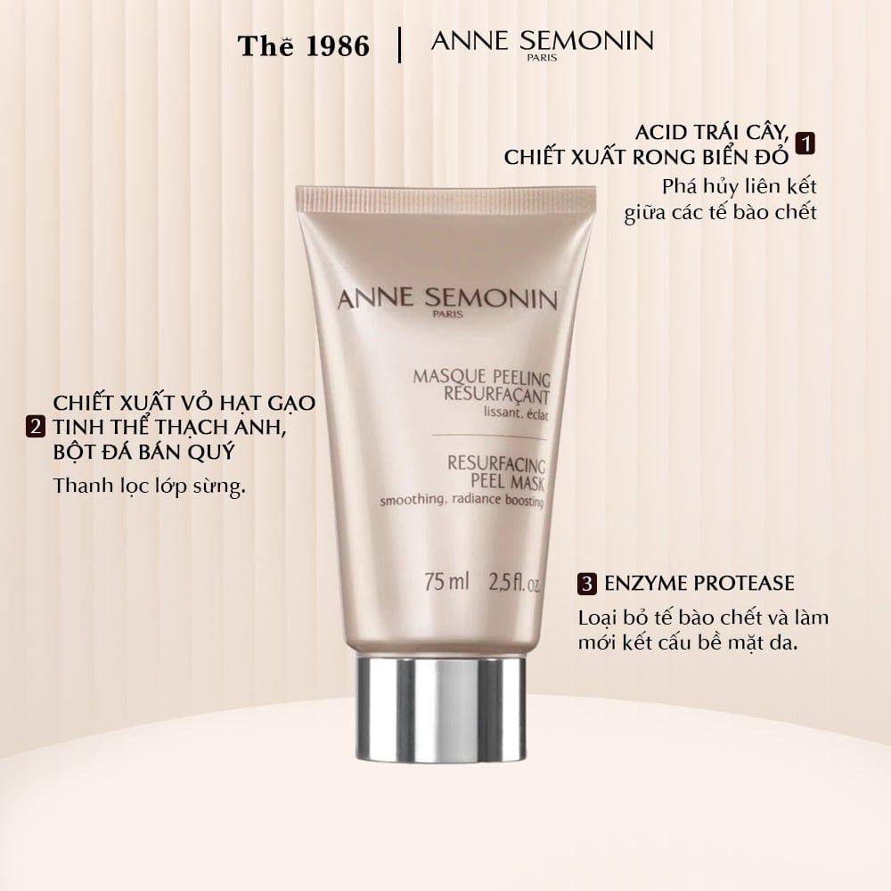  Mặt nạ tẩy tế bào chết chuyên sâu Anne Semonin Resurfacing Peel Mask 75ml 