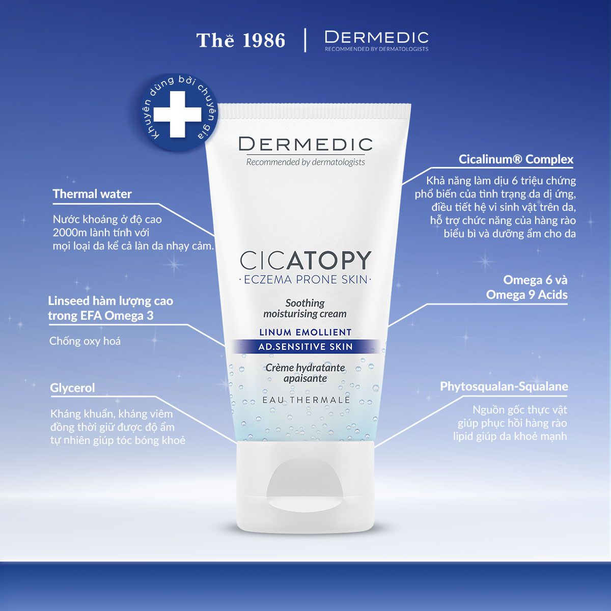  Kem dưỡng ẩm làm dịu da Dermedic CICATOPY SOOTHING MOISTURISING CREAM 