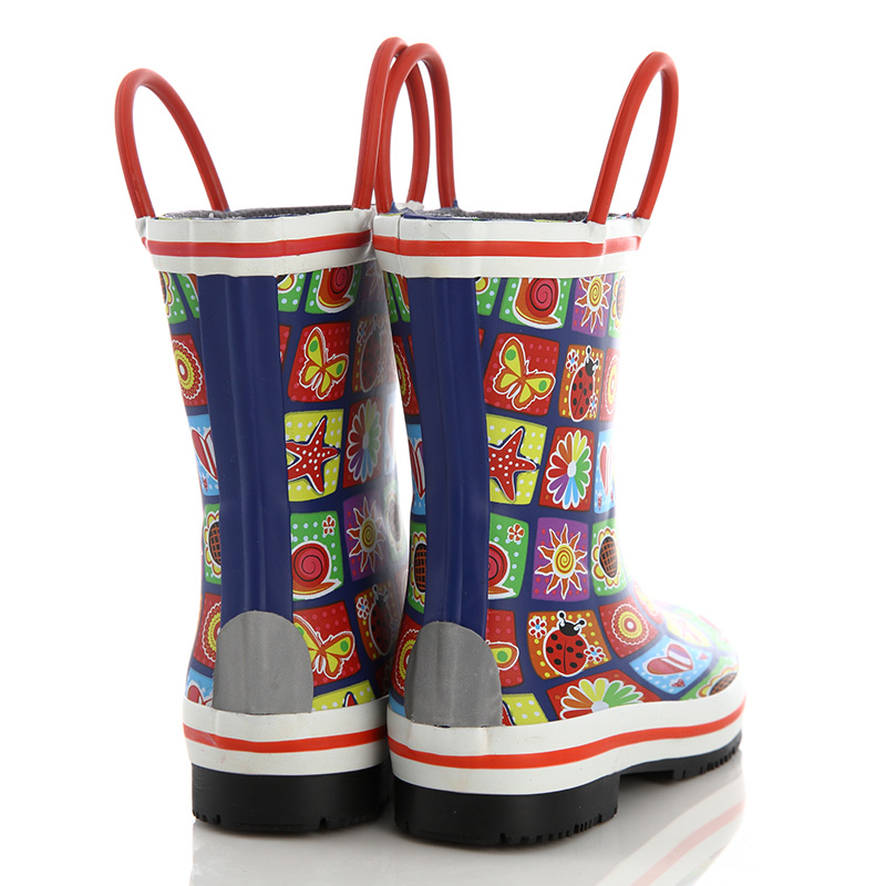  Ủng cao su hình hoa sắc màu - Rubber boots for children - SB021 