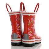  Ủng cao su hình hoa đỏ - Rubber rainboots for kid - SB024 