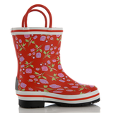  Ủng cao su hình hoa đỏ - Rubber rainboots for kid - SB024 