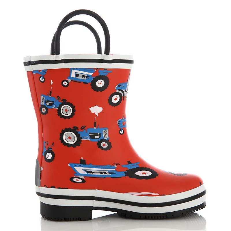  Ủng cao su hình xe kéo - Rubber rainboots for kid - SB020 