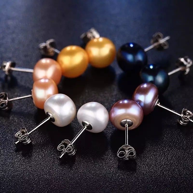  Bông tai ngọc trai size 8mm 
