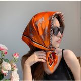  Khăn lụa vuông 70 x 70cm hình ngựa phối họa tiết đen trắng 
