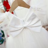  Đầm công chúa cho bé đi tiệc viền bèo đính ngọc trai xinh xắn 