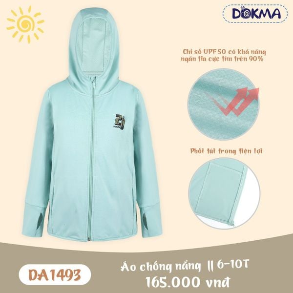  Áo khoác chống nắng chống tia UV cho bé trai và bé gái từ 6 tuổi đến 10 tuổi K12_ Beekids 