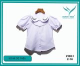  HSA01 _ Áo sơ mi đồng phục học sinh nữ cổ sen chất mềm mát _ Beekids 