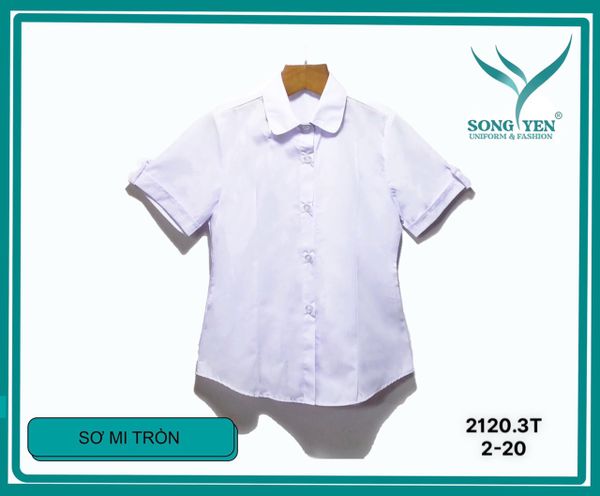  Áo sơ mi đồng phục học sinh nữ cổ tròn 2120 