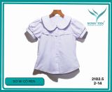  HSA01 _ Áo sơ mi đồng phục học sinh nữ cổ sen chất mềm mát _ Beekids 