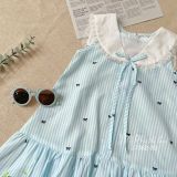  D31 _ Đầm đuôi cá bé gái sát nách cổ viền ren đáng yêu _ Beekids 