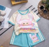  DB20 _ Đồ bộ đùi bé gái màu loang họa tiết baby three xinh xắn _ Beekids 