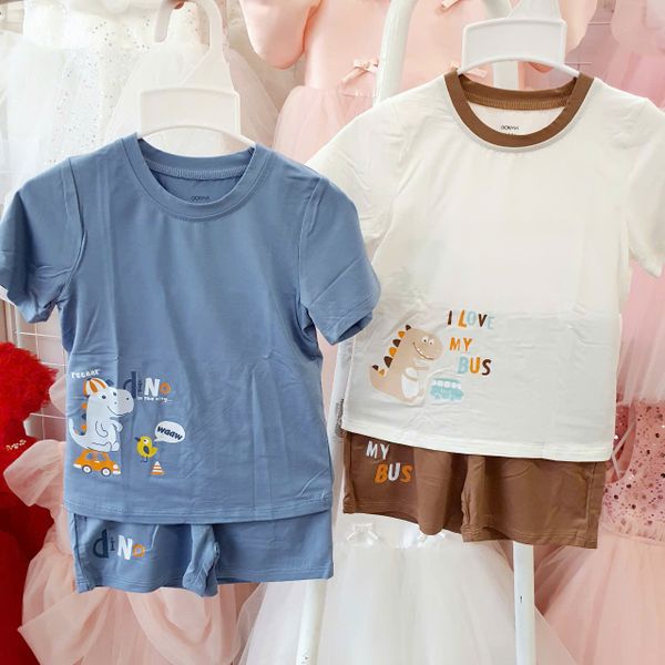  DK07 _ Đồ bộ đùi bé trai hình khủng long đáng yêu _ Beekids 