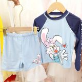  BB11 _ Đồ bơi dài tay bé trai họa tiết thỏ dễ thương _ Beekids 