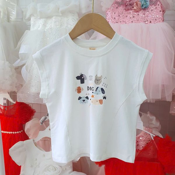  A32 _ Áo thun sát nách cho bé họa tiết các chú cún đáng yêu _ Beekids 