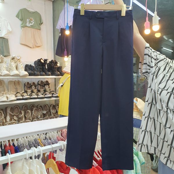  HSQ01 _ Quần tây đồng phục học sinh cao cấp lưng thun có dây kéo _ Beekids 