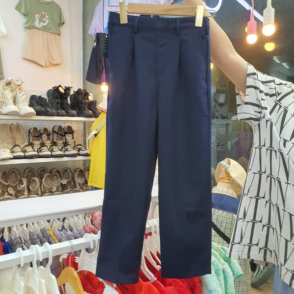  HSQ02 _ Quần tây đồng phục học sinh lưng thun giả dây kéo cao cấp _ Beekids 