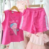  Đồ bộ đùi bé gái từ 17 đến 28kg chất cotton 4 chiều mịn mát 