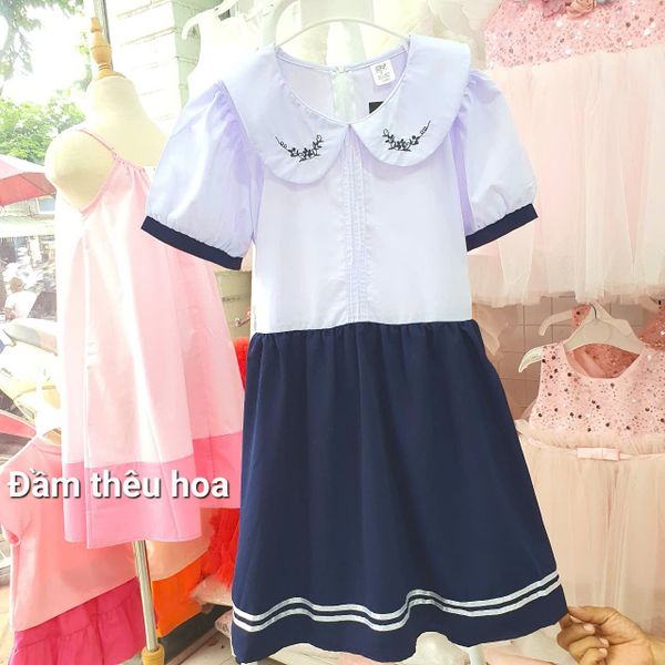  HSV01 _ Đầm học sinh bé gái tiểu học chất mềm mát _ Beekids 