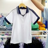  A24 _ Áo thun thể dục cổ bẻ cho học sinh cấp 1, 2 _ Beekids 