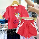  Bộ thun đùi mặc nhà thun cotton cho bé gái size 8-12 